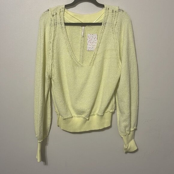 Free people riptide v-neck limon combo sweater - Picture 3 of 4